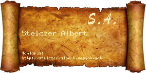 Stelczer Albert névjegykártya